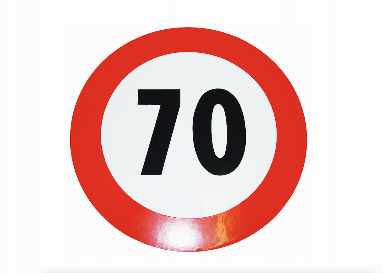 Geschwindigkeits-Begrenzungs-Schild 70 km/h