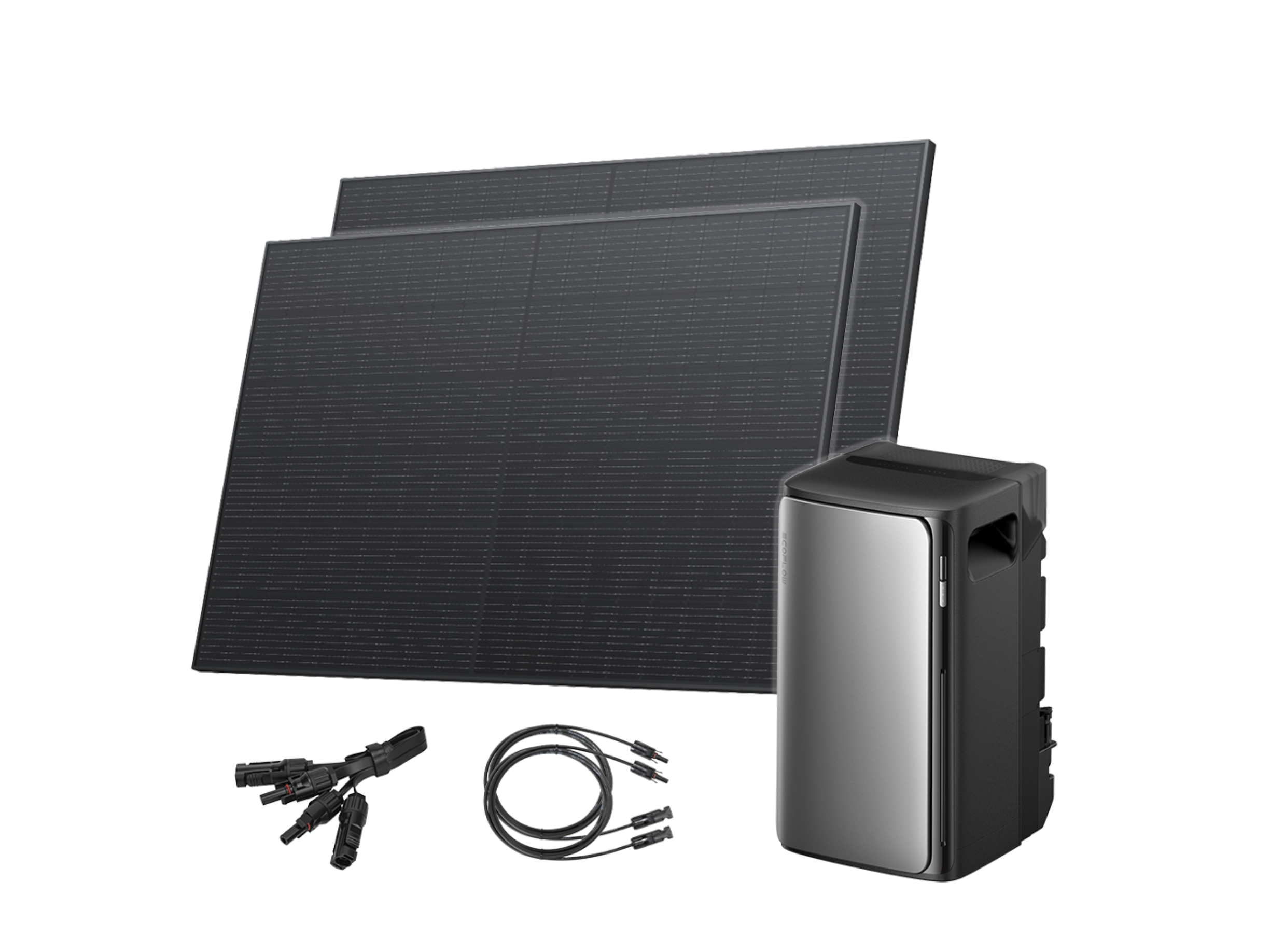 EcoFlow PowerStream Balkonkraftwerk-Speicherset mit STREAM Max Solarbatterie (1.92 kWh), Version 600 W CH | Ausgangsleistung 1200 W AC | 2 MPPT
